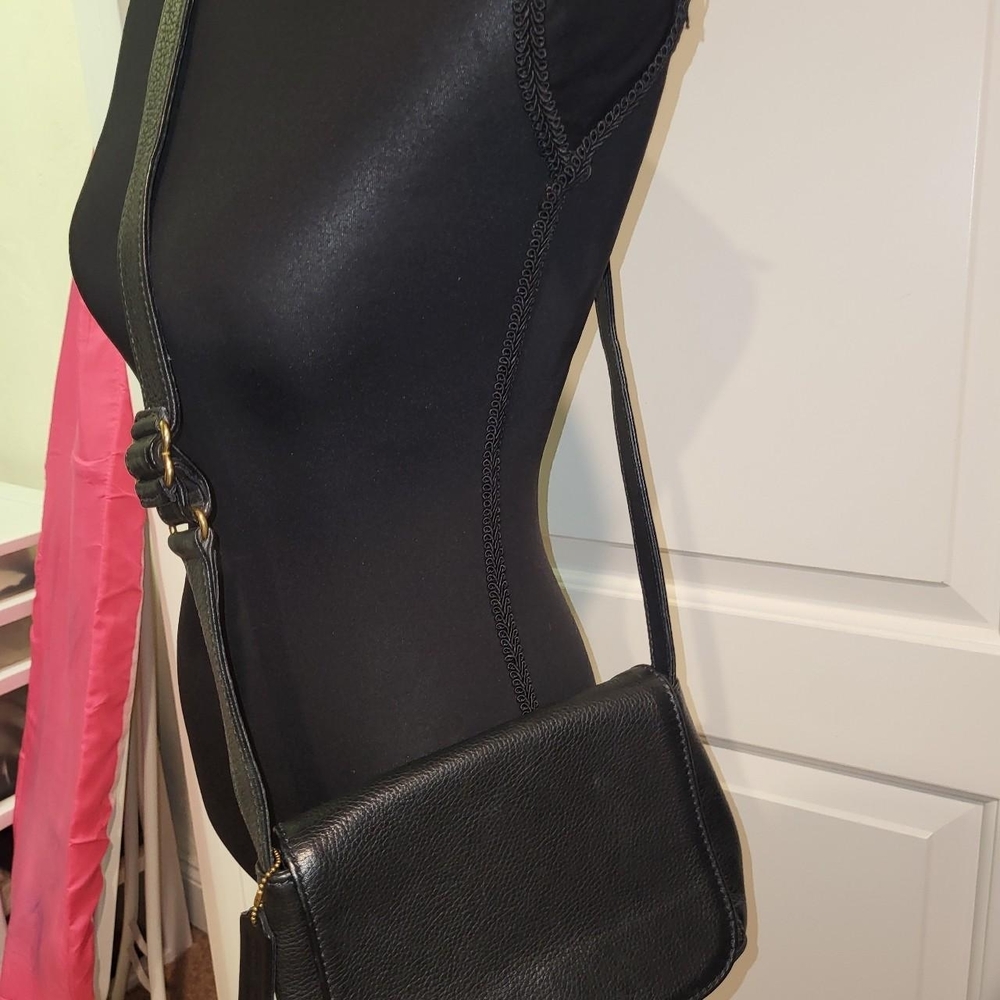 Coach Black Leather Crossbody Bag